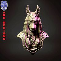 Egyptian Anubis v1 Bas relief | 3D