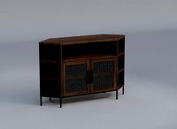 Mesh Door Corner TV Stand