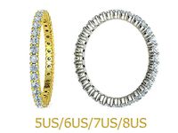 Diamond Eternity Wedding Band Brilliant Ring  | 3D