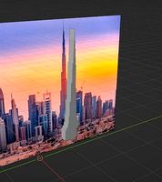 3D Burj Khalifa untextured 12k Triangles | 3D