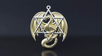 Dragon pendant 3D print model or CNC model | 3D