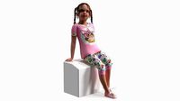 Child Girl Home Style Sitting Pose