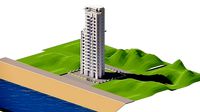 Apartment-residential complex design 3D model