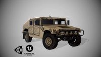 Humvee 3D LowPoly Game Model