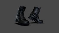 SHOE-003 Moonwalk Black Boots