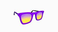 Sunglass E12 Purple Yellow - Character Design Fashion