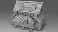 Stylized house for 3d printing 28mm | 3D