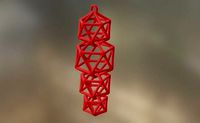 Intertwined Icosahedron pendant | 3D