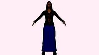 PINK GIRL IN LONG SKIRT