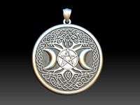 Celtic Moon Tree Of Life Mandala | 3D