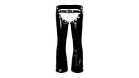 Black Leather Female Chaps
