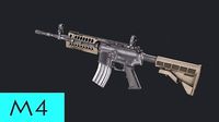 M4 Assault Rifle 3D Model Game Ready