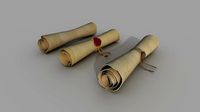 Set of three papyrus scrolls PBR