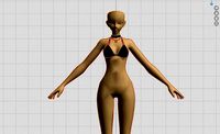 CUERPO MUJER ANIME LOW POLY