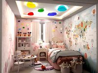 girls bedroom 3D model-Children Bedroom interior design 3D model