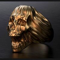 veil skull ring | 3D