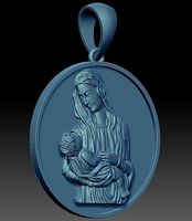 Mother with baby pendant 3D print model | 3D
