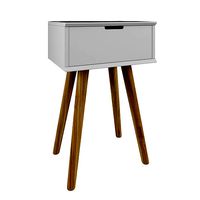 Mitra Bedside Table White 1 Drawer