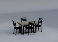 5-Piece Distressed Dining Set