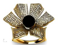 modern shank jali ring stl verified  | 3D