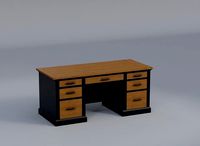Brown and Black Home Office Desk - Toulouse