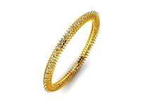 Bangle Bracelet with round gemstones | 3D