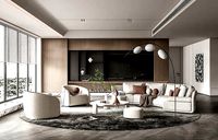 SKP-I-22-06-0002 Contemporary Living Room Design WABI-SABI