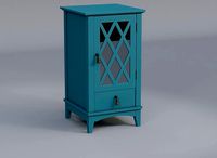 Pop of Color Teal Accent Cabinet