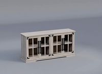 Console 4 Glass Door TV Stand