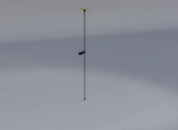 Modern Floral Solar Black and Gold Stick Light