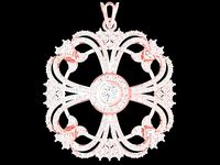 luxury diamond art pendant for women 3233 | 3D