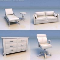 Sofa couch desk drawer 3D Model