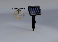 Round-Caged Solar Set of 10 Outdoor String Lights