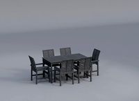 Modern Boho Acacia Wood 7-Piece Outdoor Dining Set