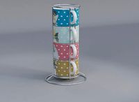 Pier 1 Party Cats Stackable Mugs Set of 4