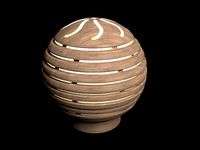 spherical wood lamp