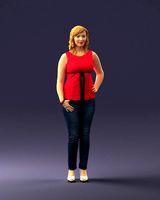 woman in red dress 0039