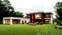 residential house with swimming pool