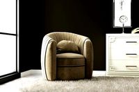 taupe pleated swivel accent chair
