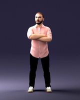 man in pink t-shirt 1121-20