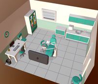 cartoon dental office
