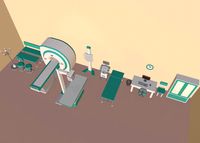 cartoon medical equipment mri x ray ultrasound