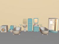 cartoon bathroom package
