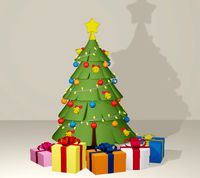 cartoon christmas tree