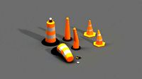 post apocalyptic road cones pylons and barrels