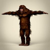 low poly sasquatch