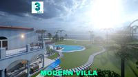 modern villa with private pool on beachfront scene 3ds max