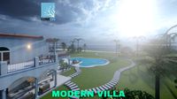 modern villa with private pool on beachfront scene - lumion