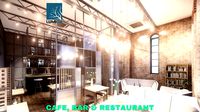 intimate cafe bar restaurant scene - lumion