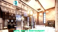 intimate cafe bar restaurant scene 3ds max - low poly